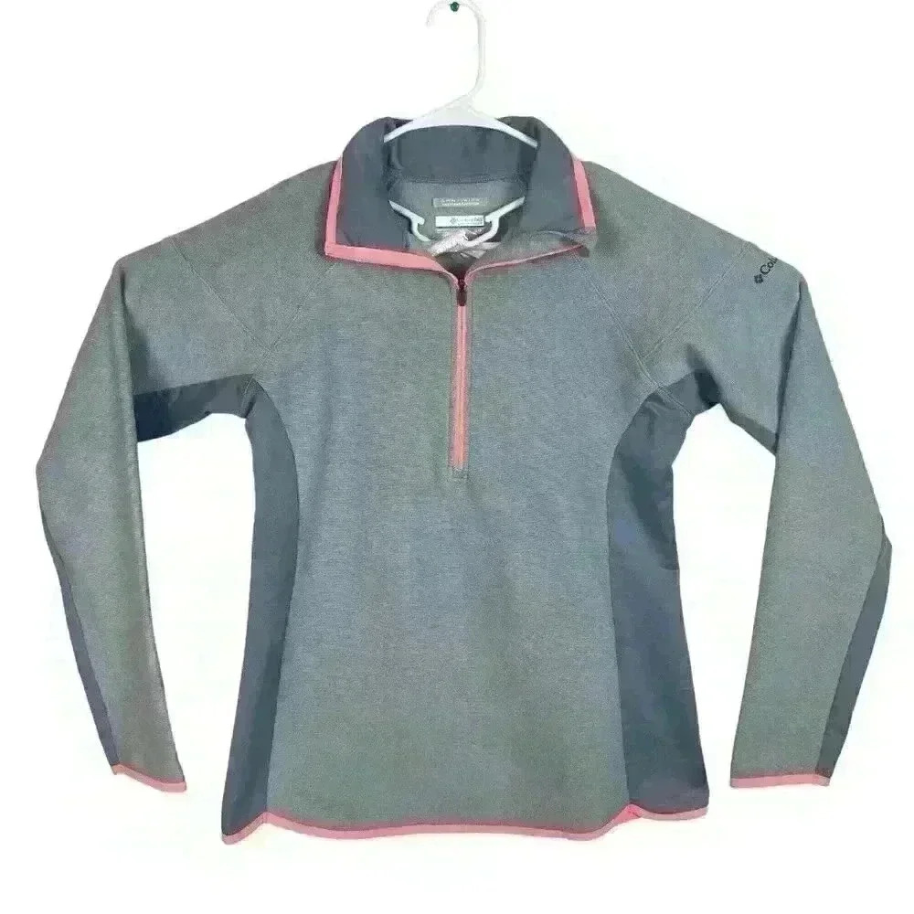 Columbia Omni-Wick Long Sleeve‎ 1/4 Zip Top Sweatshirt - Scalloped Bottom - Med